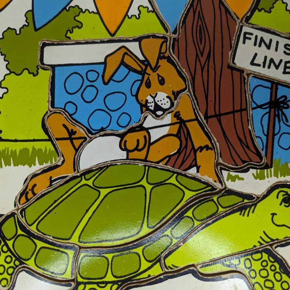 Vintage Playskool Tortoise & the Hare Puzzle